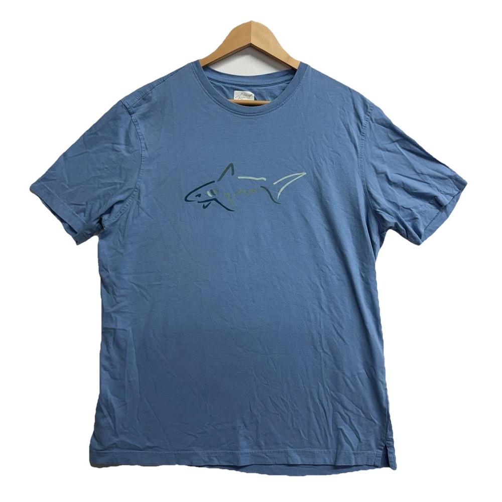 Greg Norman Blue Shark Pocket T-Shirt Men's Size Large Comfort‎ Casual